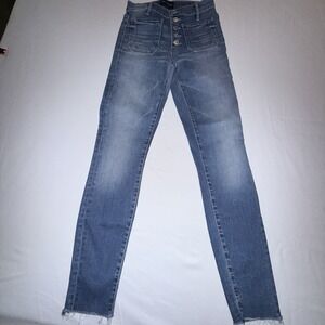 Black Orchid Ava Patch Pocket Jeans Women 25 Blue NEW Wasted Nights Button Fly